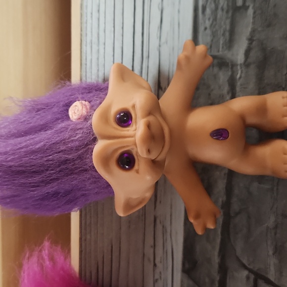 Lot Of 4 Trolls Dolls (80s-90s) - Tuxedo, Graduate, Purple Gem, Ball Kid - Picture 5 of 13